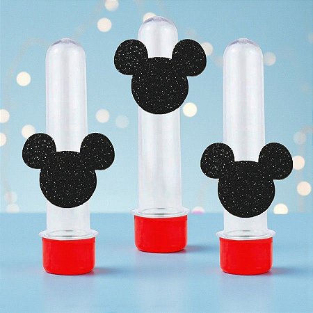 Aplique Imp em EVA - Mickey Mouse Glitter - 5x5cm - 5 unidades - Disney Original - Rizzo