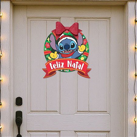 Enfeite para Pendurar - Natal Stitch - 30x30cm - 1 unidade - Disney Original - Rizzo