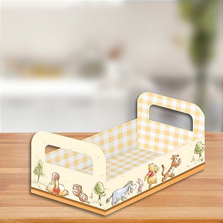 Cesta de Papel Cartão - Ursinho Pooh - 18x5x13cm - 1 unidade - Festcolor - Rizzo