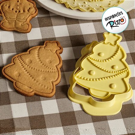 Kit Cortador Carimbo Árvore de Natal - 10cm - 1 unidade - BlueStar - Rizzo