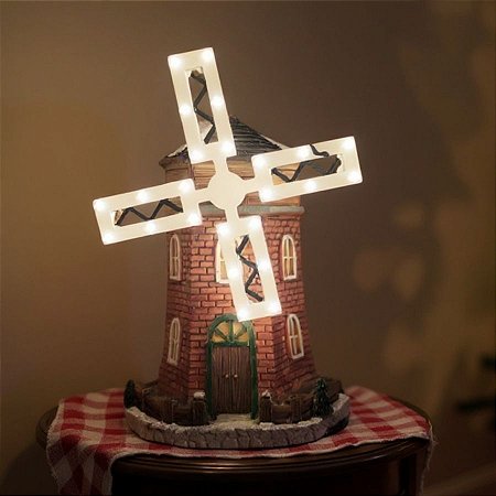 Cenário De Natal - Moinho com Som , Luz e Movimento - 11x10,5x14,5cm - RZO02312 - 1 unidade - Rizzo