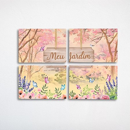 Painel Decorativo - Meu Jardim - 126x88cm - 1 unidade - Regina - Rizzo