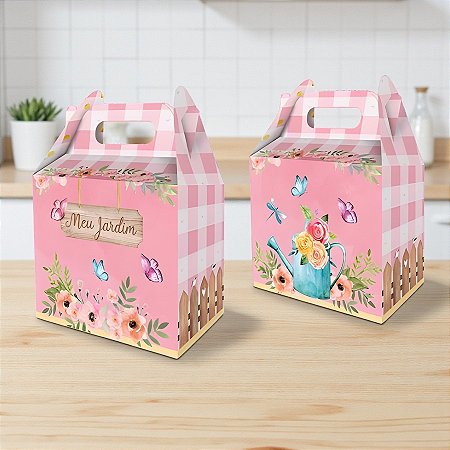 Caixa Surpresa Maleta - Meu Jardim - 10x9x7cm - 4 unidades - Regina - Rizzo