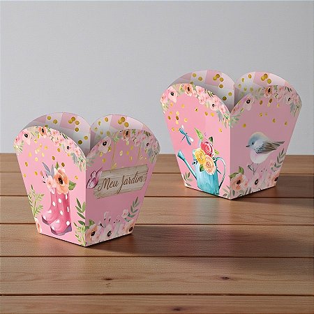 Cachepot - Meu Jardim - 8,5x9x8,5cm - 4 unidades - Regina - Rizzo