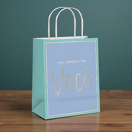 Sacola de Papel - Candy Tiffany - P 21,5x15x8cm - 1 unidade - Cromus - Rizzo