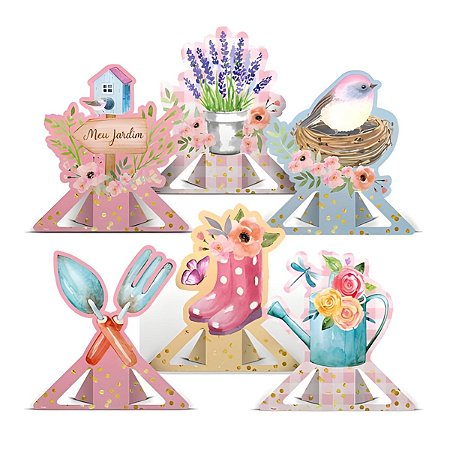 Decoração de Mesa - Meu Jardim - 20,5x19cm - 6 unidades - Regina - Rizzo