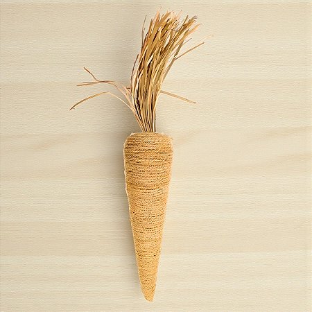 Enfeite Decorativo Páscoa - Cenoura Juta Bege - 75cm - 1 unidade - Cromus - Rizzo