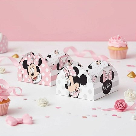 Porta Forminha - Minnie Mouse Rosa - 3,5x3,5cm - 50 unidades - Regina - Rizzo