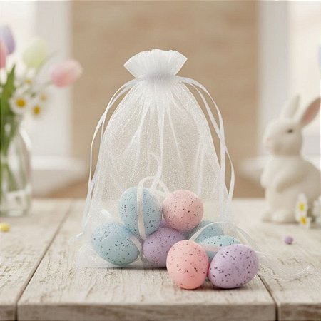 Saco de Ovos de Codorna Para Pendurar Sortidos - Azul, Rosa e Roxo - 9 unidades - Cromus - Rizzo