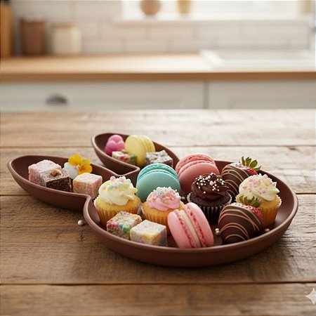 Bandeja Decorativa de Páscoa - Coelho Marrom - 25cm - 1 unidade - Rizzo