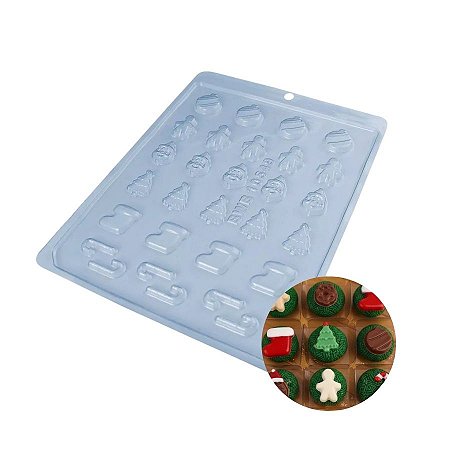 Forma de Acetato Simples - Mini Apliques De Natal - Ref.10549 - 1 unidade - BWB - Rizzo