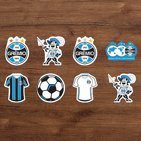 Pick Decorativo para Doces - Grêmio - 12x5,5cm - 8 unidades - Regina - Rizzo