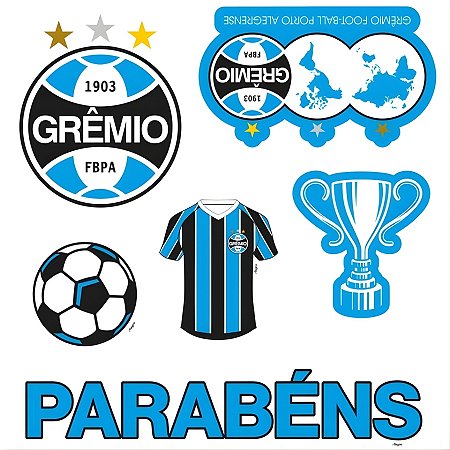 Decoração de Bolo - Grêmio - 19x21,5cm - 6 unidades - Regina - Rizzo