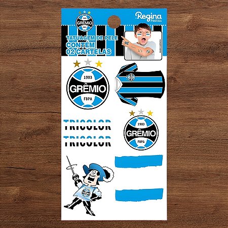 Tatuagem Temporária Para Pele - Grêmio - 14 unidades - Regina - Rizzo