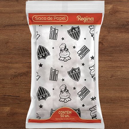 Saco de Papel - Atlético Mineiro - 7,5x14cm - 50 unidades - Regina - Rizzo