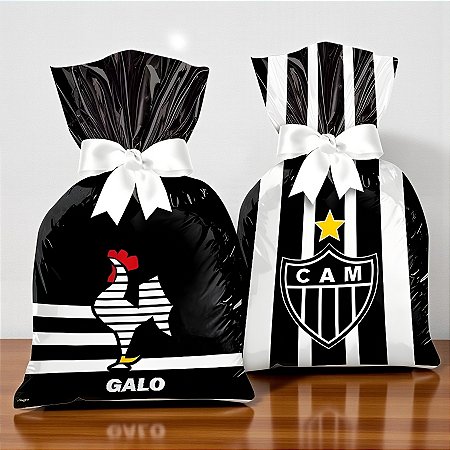 Sacola Plástica - Atlético Mineiro - 14x27cm - 8 unidades - Regina - Rizzo