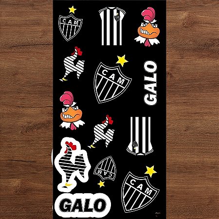 Adesivo Decorativo - Atlético Mineiro - 5x6cm - 15 unidades - Regina - Rizzo