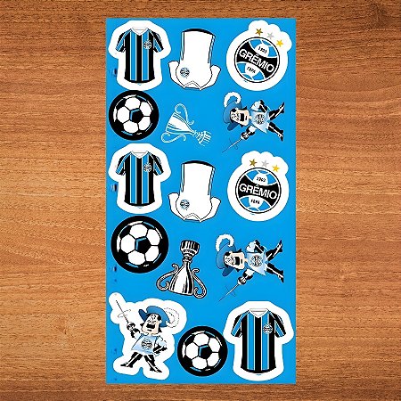 Adesivo Decorativo - Grêmio - 6x5,5cm - 15 unidades - Regina - Rizzo