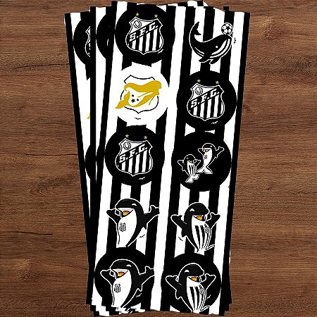 Adesivo Redondo - Santos - 4x4cm - 30 unidades - Regina - Rizzo