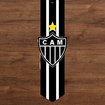 Faixa Decorativa Flâmula em Tecido - Atlético Mineiro - 120x40cm - 1 unidade - Regina - Rizzo