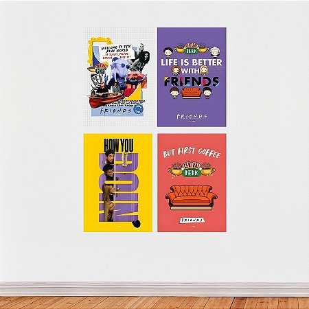 Cartaz Decorativo - Friends - 31x45cm - 4 unidades - Regina - Rizzo