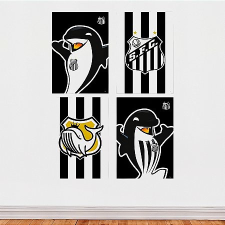 Cartaz Decorativo - Santos - 31x45cm - 4 unidades - Regina - Rizzo