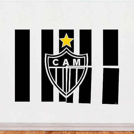 Painel Decorativo 4 Lâminas - Atlético Mineiro - 124x86cm - 1 unidade - Regina - Rizzo