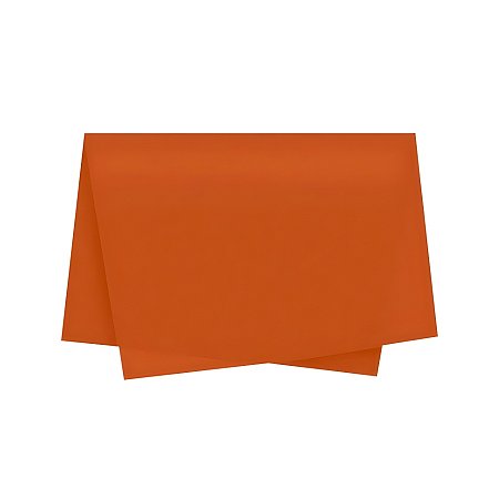 Papel de Seda - 50x70cm - Laranja Queimado - 100 unidades - Rizzo