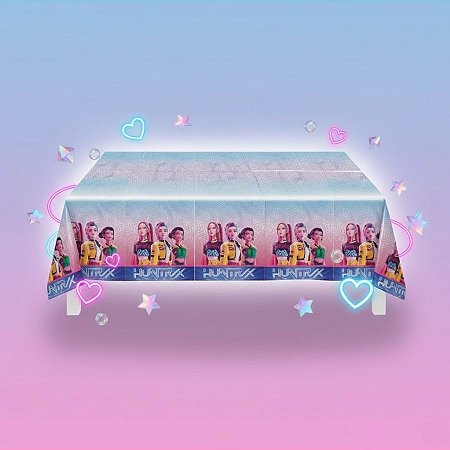 Toalha Plástica - Guerreiras do K-pop - 1,20x1,80cm - 1 unidade - Festcolor - Rizzo