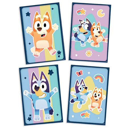 Quadros Decorativos - Bluey - 31x21cm - 4 unidades - FestColor - Rizzo