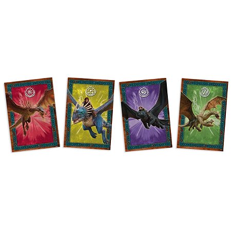 Quadros Decorativos - Como Treinar O Seu Dragão - 31x21cm - 4 unidades - FestColor - Rizzo