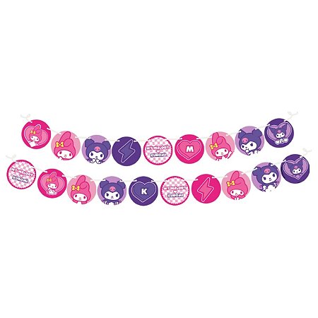 Faixa Decorativa - My Melody e Kuromi - 130cm - 1 unidade - FestColor - Rizzo
