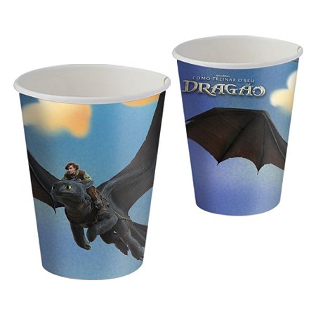Copo de Papel - Como Treinar O Seu Dragão - 200ml - 8 unidades - FestColor - Rizzo