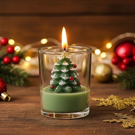 Vela Decorativa de Natal - Árvore de Natal - 6x5cm - 1 unidade - Rizzo