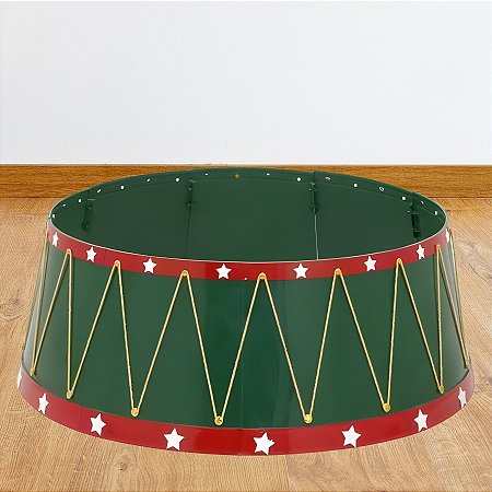 Saia de Árvore Rígida - Decorada Verde, Branca e Amarelo - 65cm - 1 unidade - Cromus - Rizzo