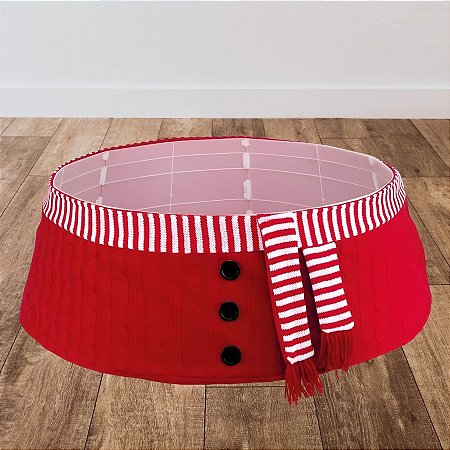 Saia de Árvore Rígida - Cachecol Branco, Vermelho e Preto - 90cm - 1 unidade - Cromus - Rizzo