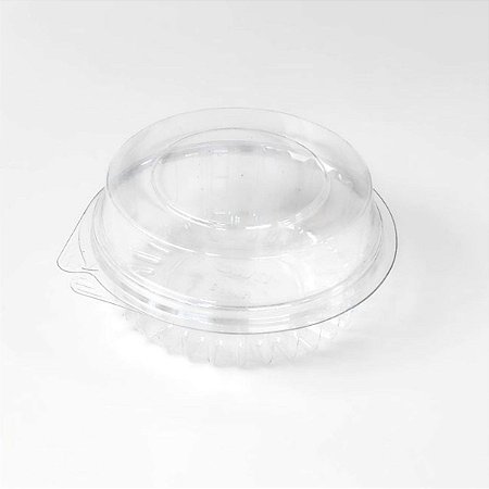 Pote Redondo PET com Tampa Articulada - Descartável Transparente - Ref. B 642 - 170ml - 10 unidades - BWB - Rizzo