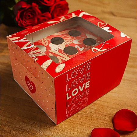 Caixa Gaveta Para Urso e 9 Doces - Amor - 16x12x19cm - 1 unidade - Rizzo