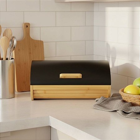 Porta Pão de Bambu Panera - 35x25x15,5cm - 1 unidade - Rizzo