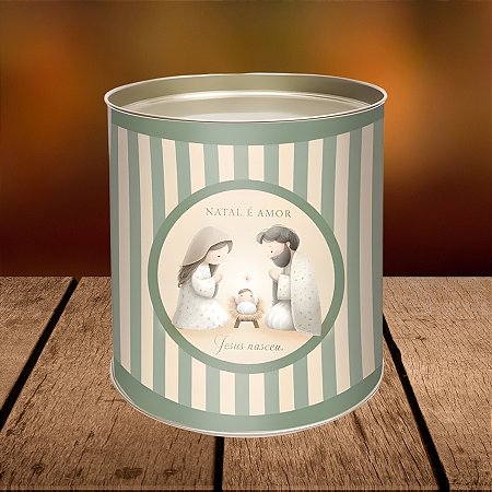 Lata para Panetone Rígida - Belém Listras - 100g - 1 unidade - Cromus - Rizzo