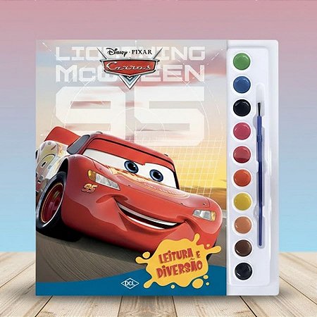 Kit Para Colorir Livro e Aquarela - Carros - 1 unidade - Disney Original - Rizzo