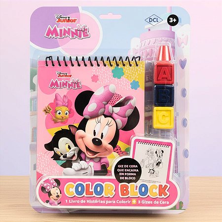 Kit Para Colorir com Giz - Minnie Mouse - 4 Itens - 1 unidade - Disney Original - Rizzo