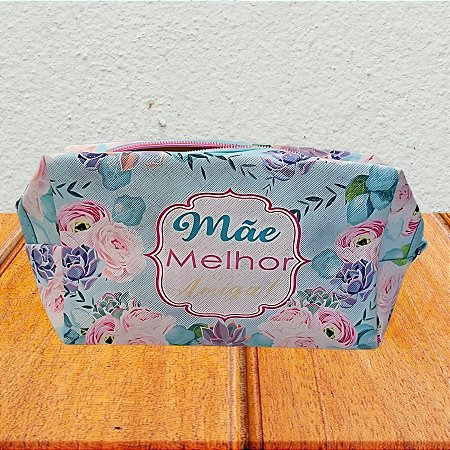 Nécessaire Minha Mãe é uma Rainha - Azul - 17,5x9,5x7cm - 1 unidade - Rizzo