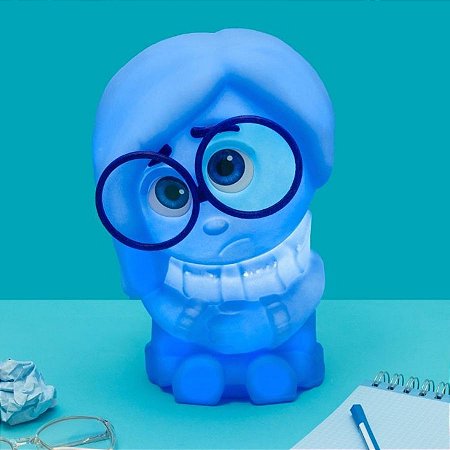 Luminária Tristeza - Divertidamente - 23cm - 1 unidade - Disney Original - Rizzo