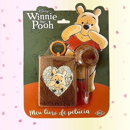 Meu Mini Livro de Pelúcia - Ursinho Pooh - 11x8cm - 1 unidade - Disney Original - Rizzo