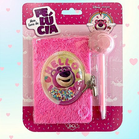 Meu Livro de Pelúcia Com Cadeado - Lotso - Toy Story - 10x15cm - 1 unidade - Disney Original - Rizzo