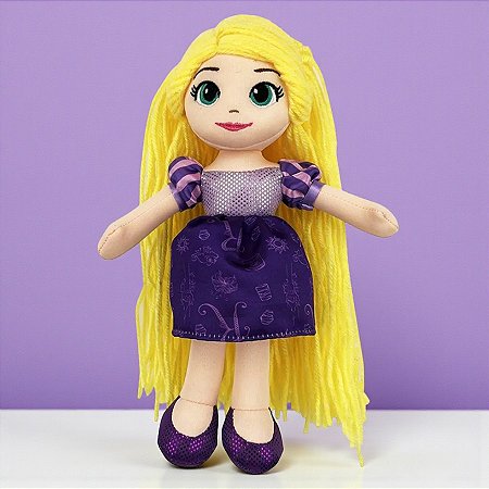 Boneca Rapunzel de Pano - Princesas Disney - 28cm - 1 unidade - Disney Original - Rizzo