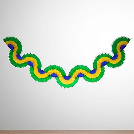 Guirlanda Margarida de Papel - Bandeira - Copa do Mundo - 2,5m - 1 unidade - GiroToy - Rizzo