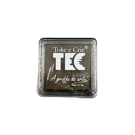 Almofada Para Carimbo em Plástico e Espuma - Carimbeira Marrom - 3,5x3,5cm - 1 unidade - Rizzo