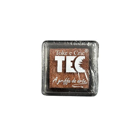 Almofada Para Carimbo em Plástico e Espuma - Carimbeira Cobre - 3,5x3,5cm - 1 unidade - Rizzo